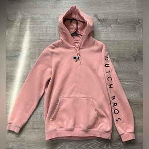 DUTCH BROS PINK HOODIE MEDIUM LIGHT STAIN